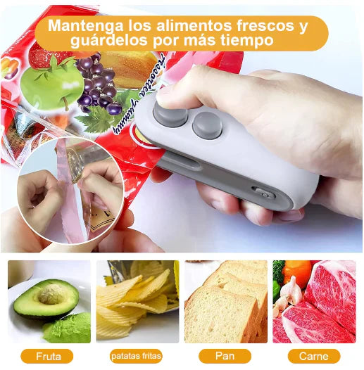 Mini Selladora De Bolsas Recargable | Compra 1 y OBTÉN 1 GRATIS!