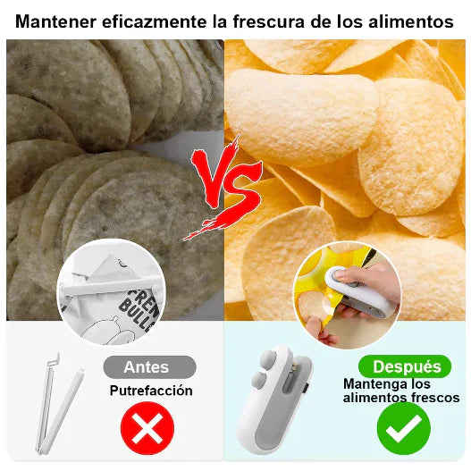 Mini Selladora De Bolsas Recargable | Compra 1 y OBTÉN 1 GRATIS!