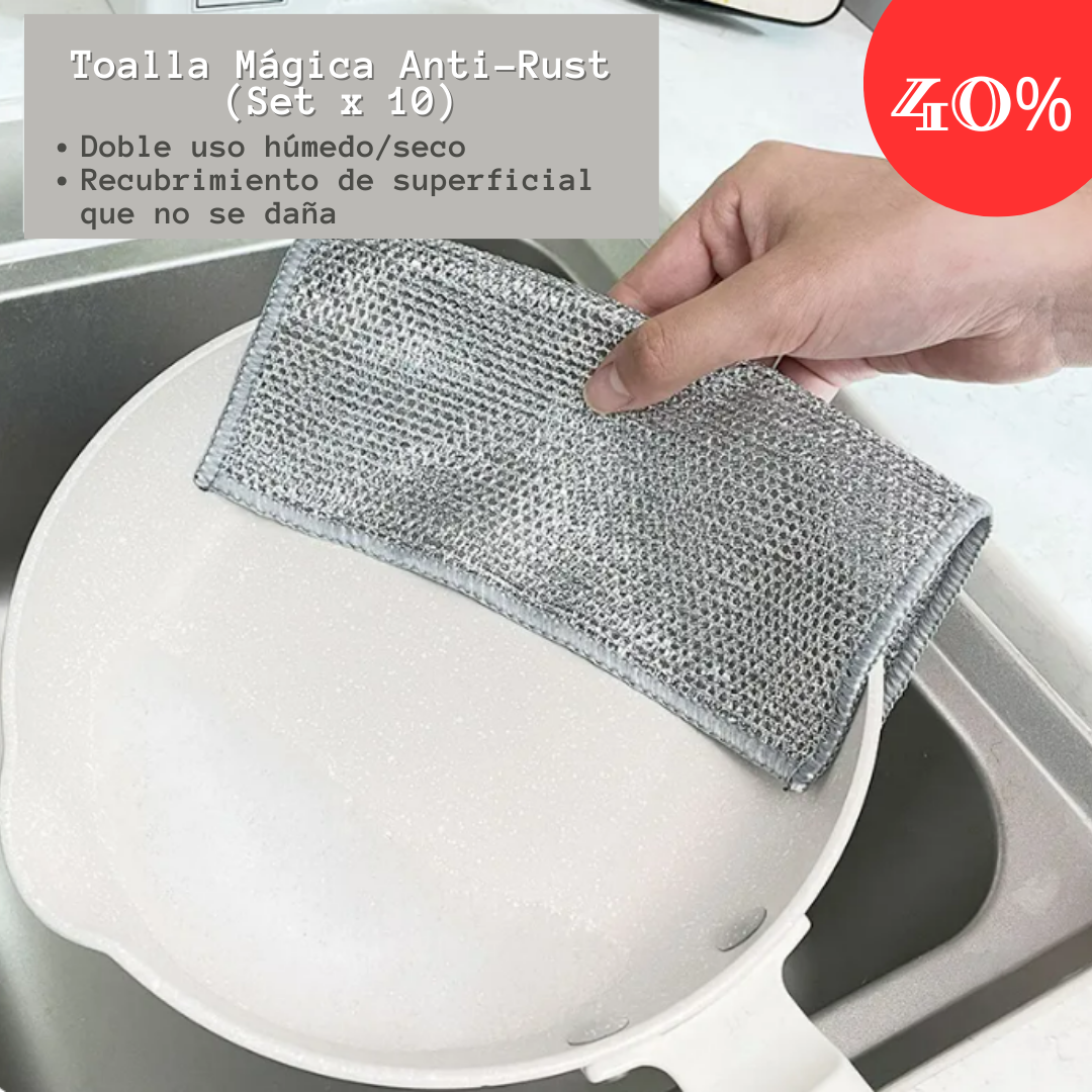 ¡Oferta Especial! Lleva 5 unidades de Toalla mágica anti-rust - Set X5