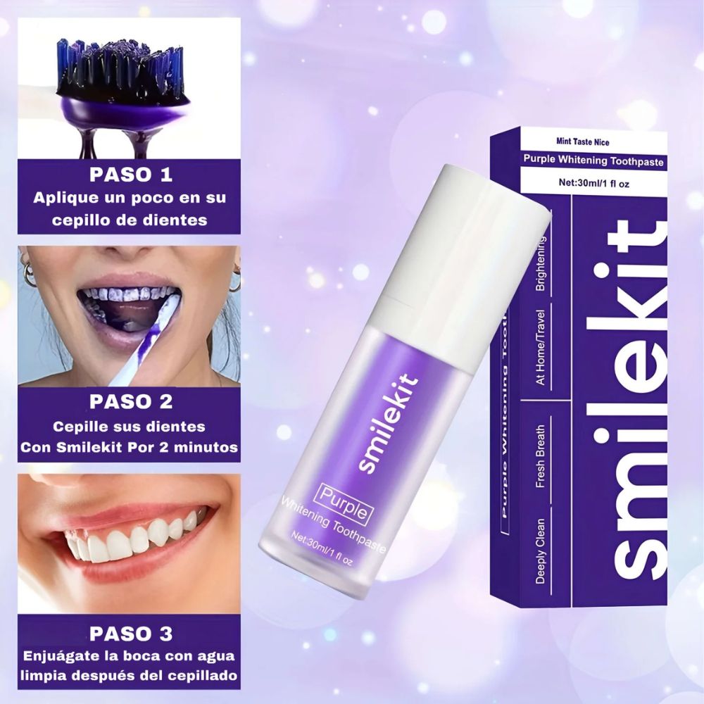 SmileKit® Púrpura - Blanqueador dental 250 ML