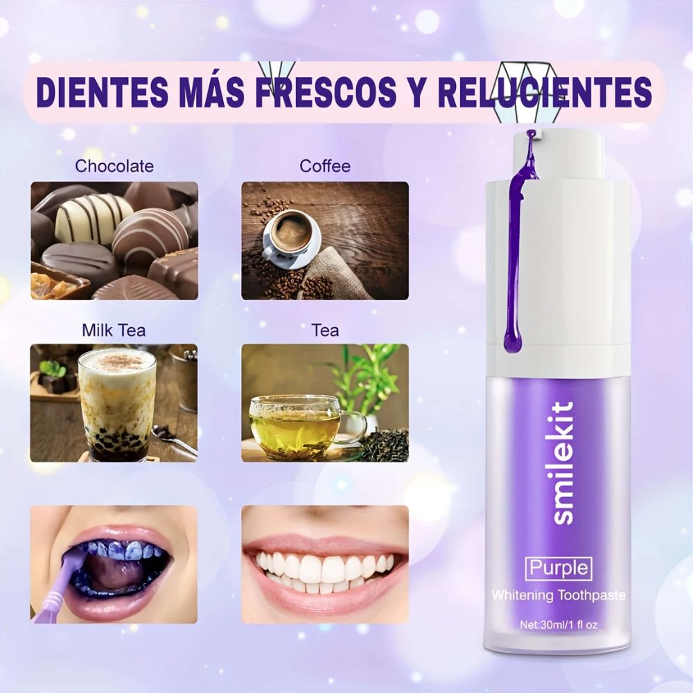 SmileKit® Púrpura - Blanqueador dental 250 ML