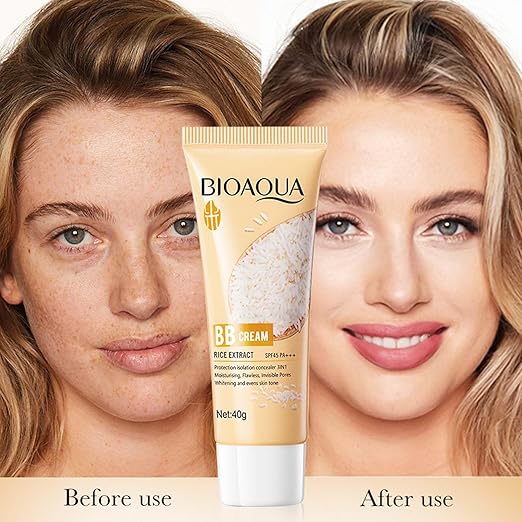 3 x 1 ( Paga 1 y lleva 2 ) Crema correctora BIOAOUA BB con pulpa cruda de arroz