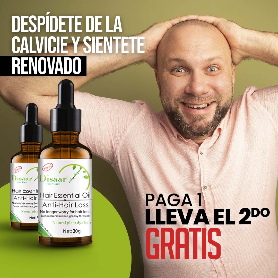 SUPER OFERTA ( PAGA 1 Y LLEVA 2) - Anticaída Cabello Aceite , Alopecia Calvicie