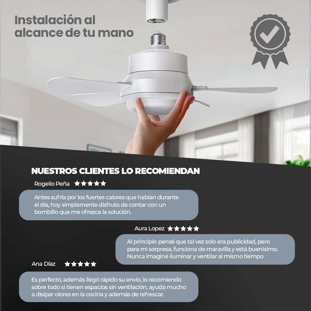 Bombillo Led Y Ventilador TheLix®