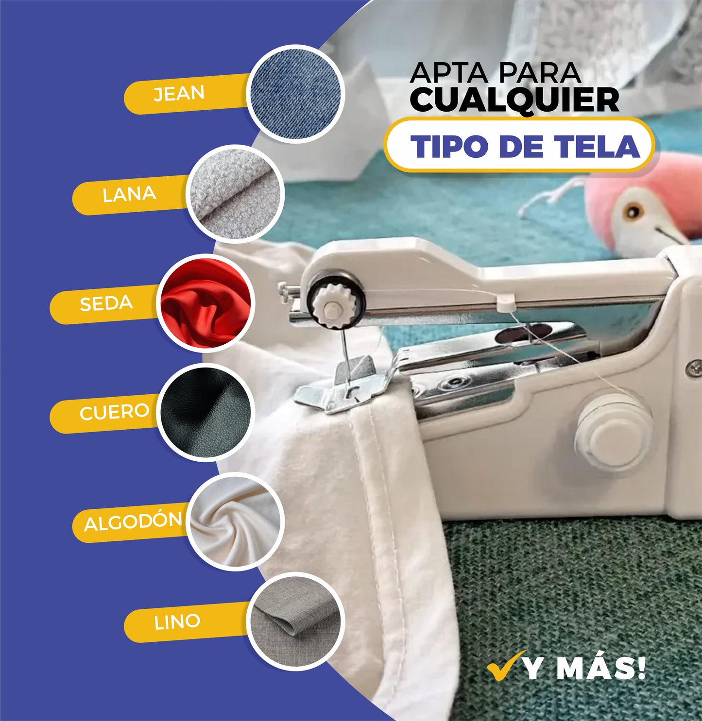 HandStitch© - Maquina De Coser Eléctrica Portátil De Mano