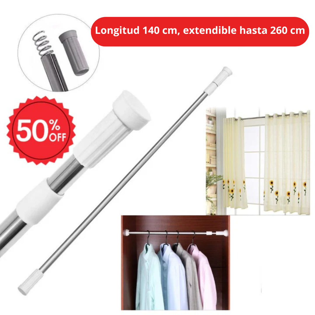 Barra Extensible Cortina Armario Ducha
