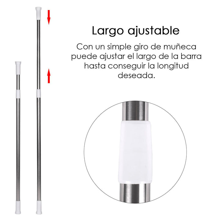 Barra Extensible Cortina Armario Ducha