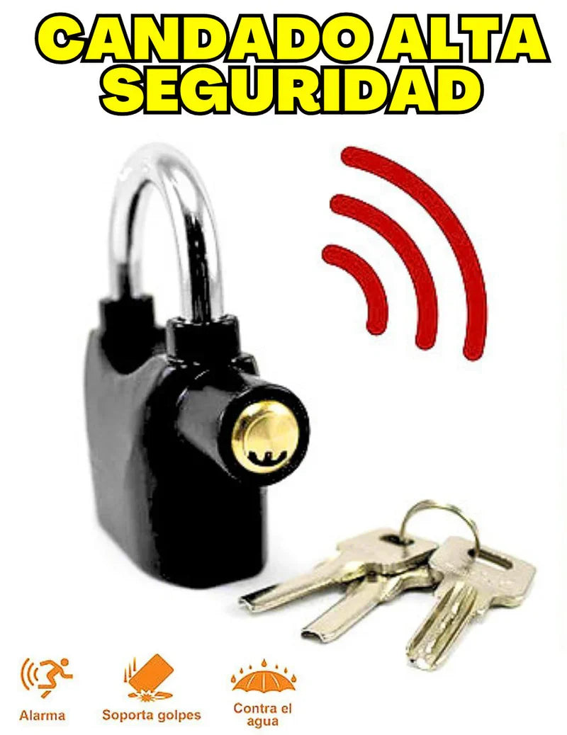 Candado antirobo con alarma🌟