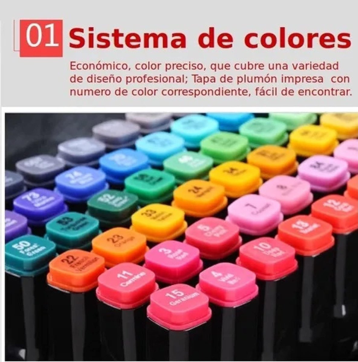 ESTUCHE MARCADORES DOBLE PUNTA 60 UNIDADES